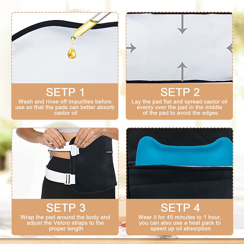 Castor oil bag reusable soft anti oil leakage care essential oil auxiliary bag waist belt protection - V.I.P Digital Presence