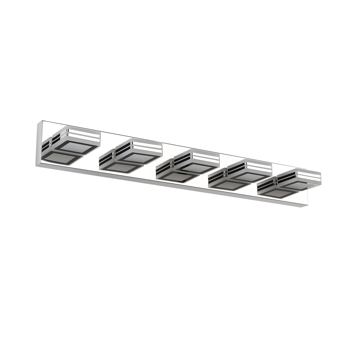 LED Modern Chrome Makeup Light, 5-Lights Acrylic Chrome Makeup Mirror Light - V.I.P Digital Presence