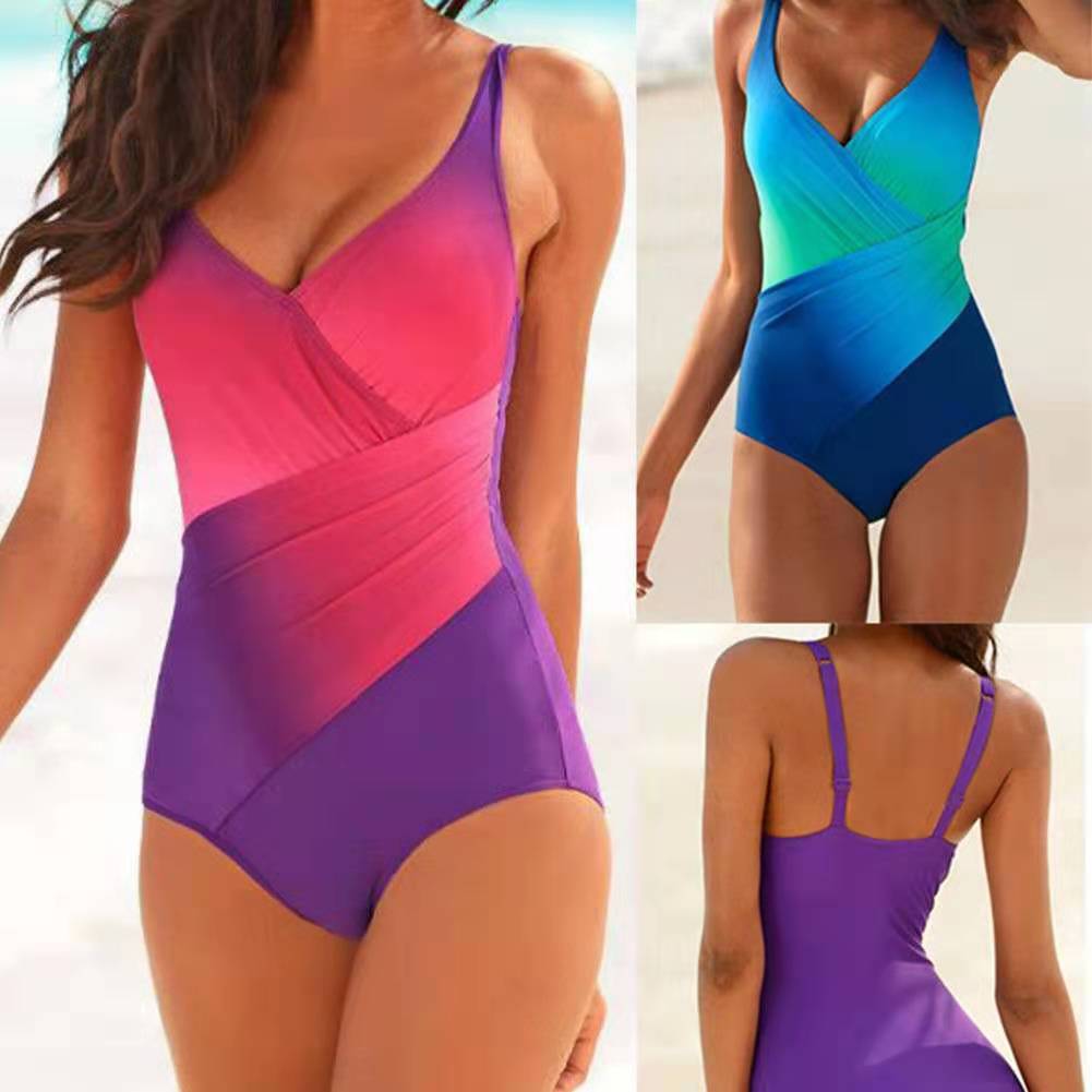 Swimsuit bikini rainbow gradient one-piece swimsuit - V.I.P Digital Presence