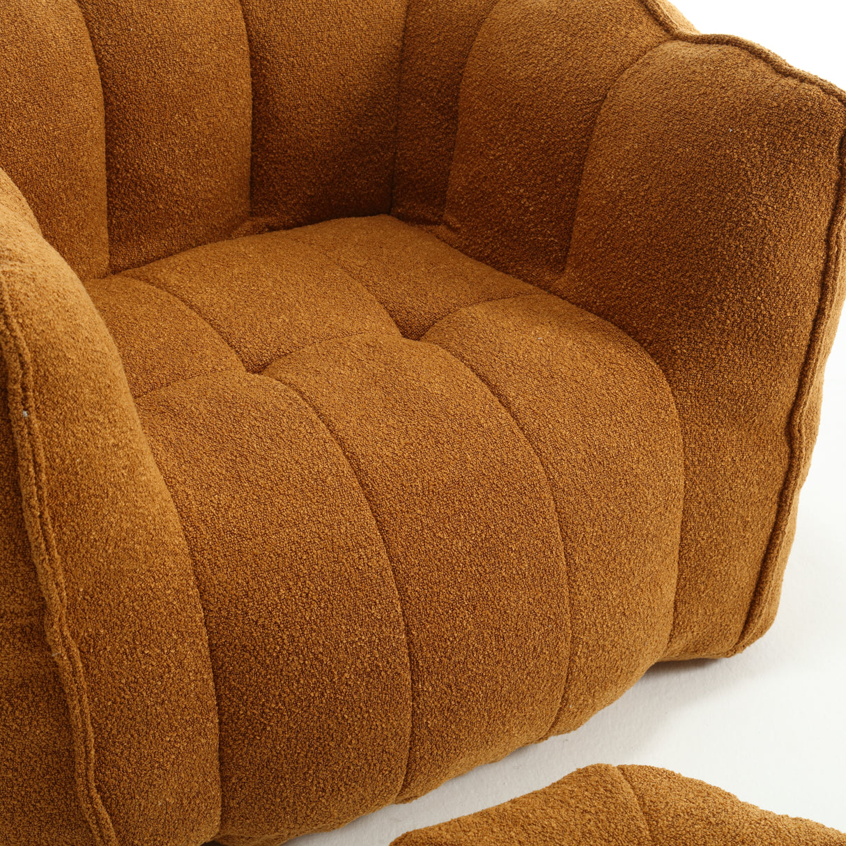 Soft Bean Bag Chair with High Resilient Foam(Chips)for living room and bedroom Comfortable Square Lazy Sofa with Footstool - V.I.P Digital Presence