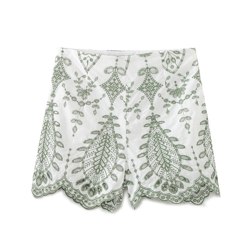 Fashionable Casual Loose Embroidered Short Top and Shorts for Women - V.I.P Digital Presence