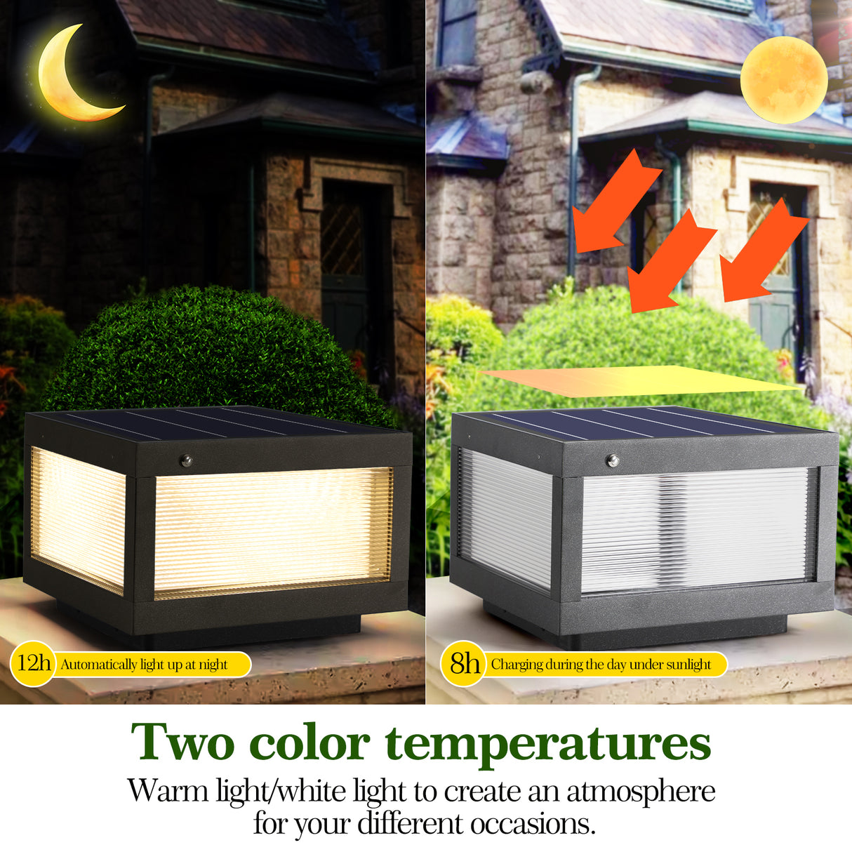 Solar Wall Lamp With Dimmable LED Aluminium