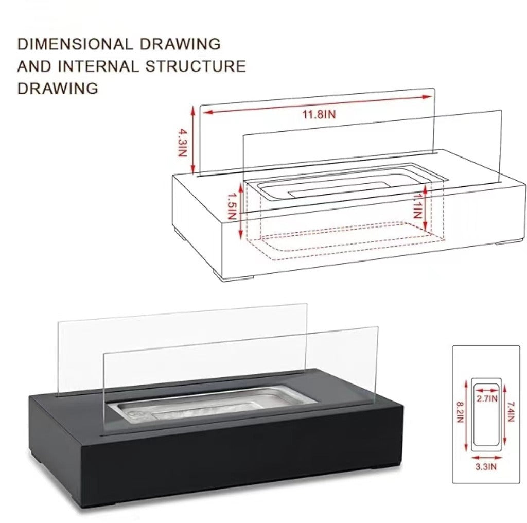 Desktop alcohol fireplace indoor metal fireplace rectangular portable real fire fireplace outdoor fireplace - V.I.P Digital Presence