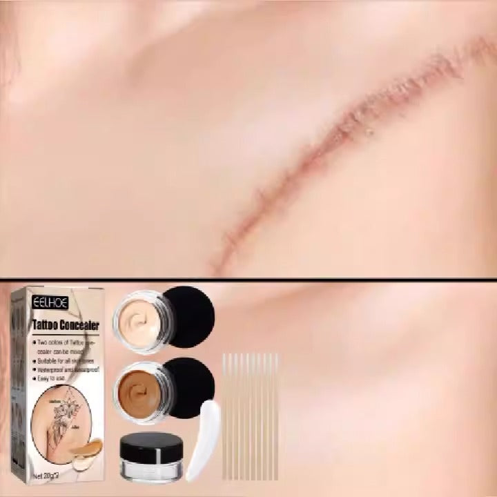 EELHOE Tattoo concealer waterproof brightening cover tattoo scar birthmark scar invisible two-color concealer - V.I.P Digital Presence
