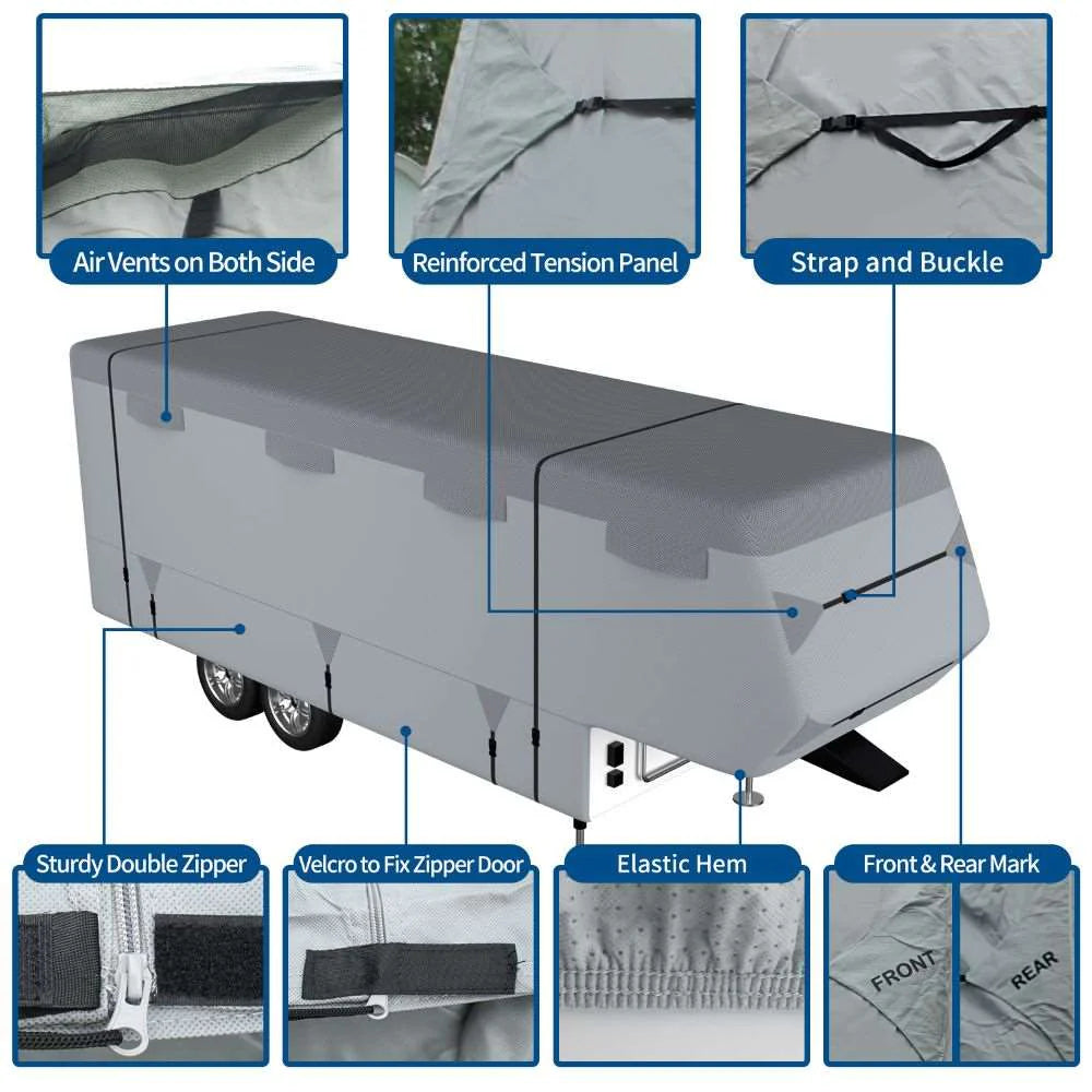 Umbrauto 5th Wheel RV Cover Upgraded 7 Layers Top Anti-UV Waterproof Breathable Camper Covers - V.I.P Digital Presence