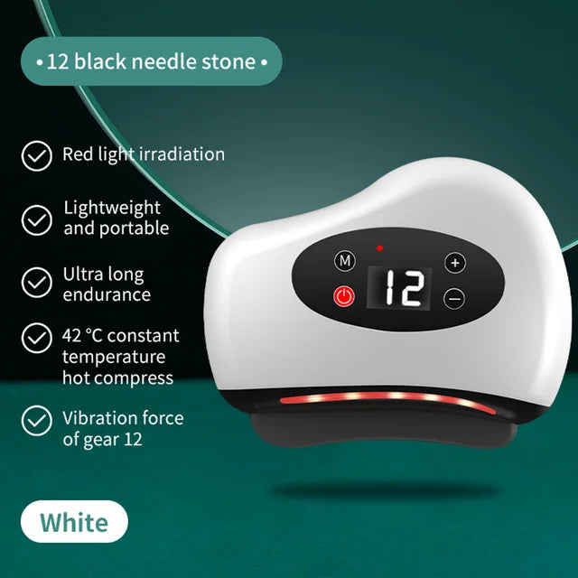 Electric Guasha Massager Hot Compress Eye Massager Stone Heating Vibration Scraping Neck Face Skin Lifting Removal Wrinkle Tool - V.I.P Digital Presence