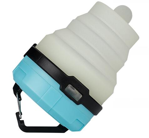 Linterna LED retráctil para acampar, portátil, con 4 modos, mini gancho para colgar en tienda de campaña, linterna de emergencia para exteriores.