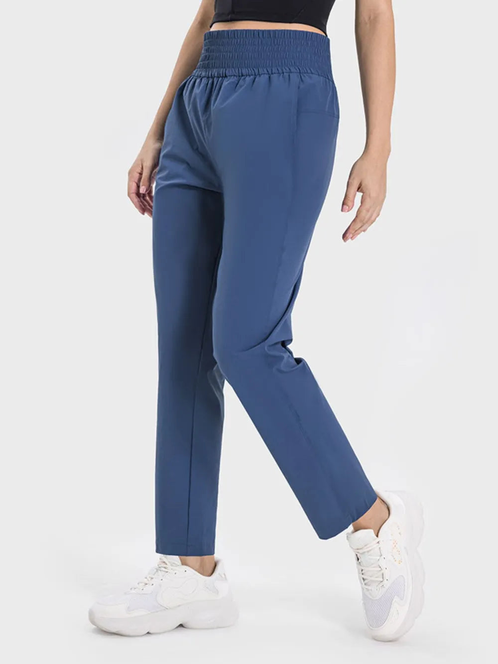 Pocketed High Waist Active Pants - V.I.P Digital Presence