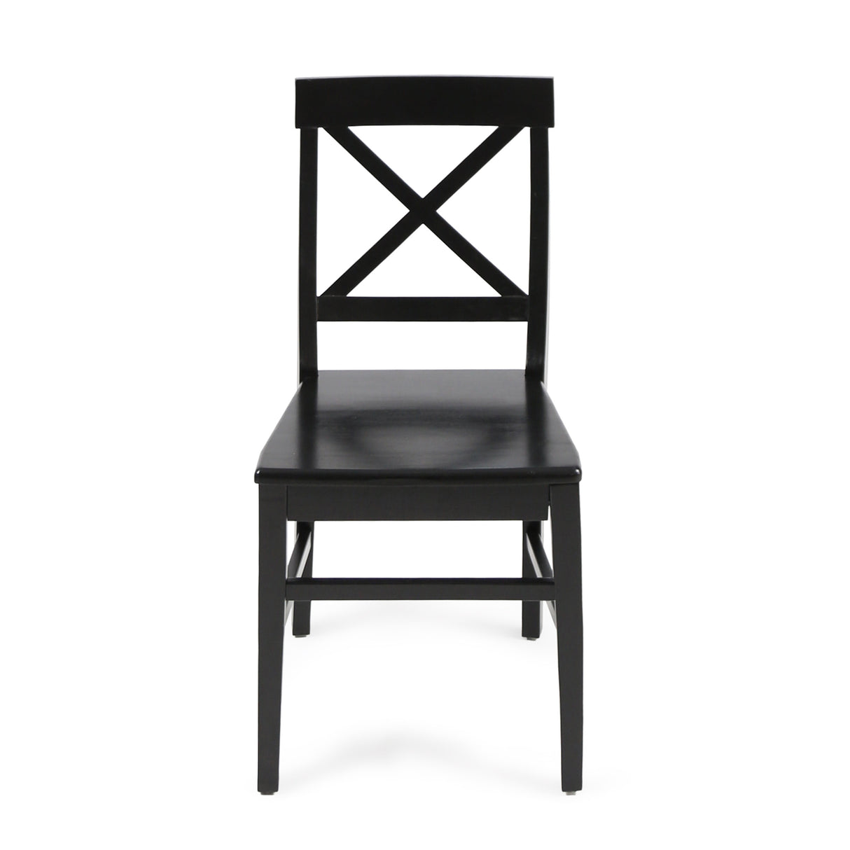 Roshan Farmhouse Acacia Wood Dining Chairs, Black (Set of 2) - V.I.P Digital Presence