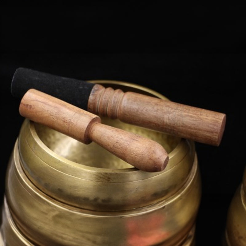 Tibetan brass singing bowl with Sanskrit – handmade meditation instrument for stress relief. - V.I.P Digital Presence