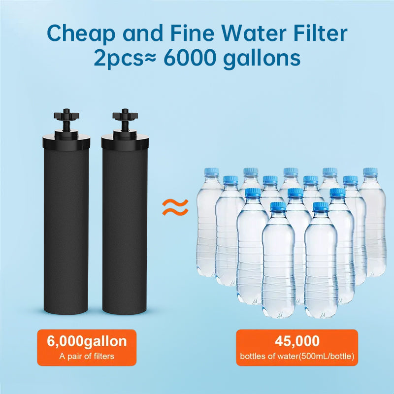 Compatible Replacement Filter for Berkey Countertop Water Purification System - BB9 - 2 Activated Carbon Water Filter Cartridge - V.I.P Digital Presence