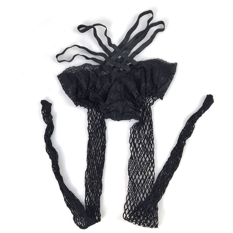 Sexy mid size mesh panties mesh socks V-waist lace sexy fishing net hollow mesh socks - V.I.P Digital Presence