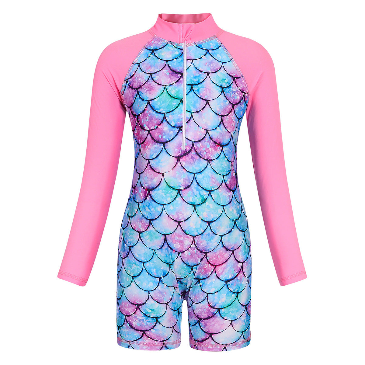 children's sun protection surfing suit girls' swimsuit long sleeved quick drying girls' one-piece mermaid swimsuit - V.I.P Digital Presence