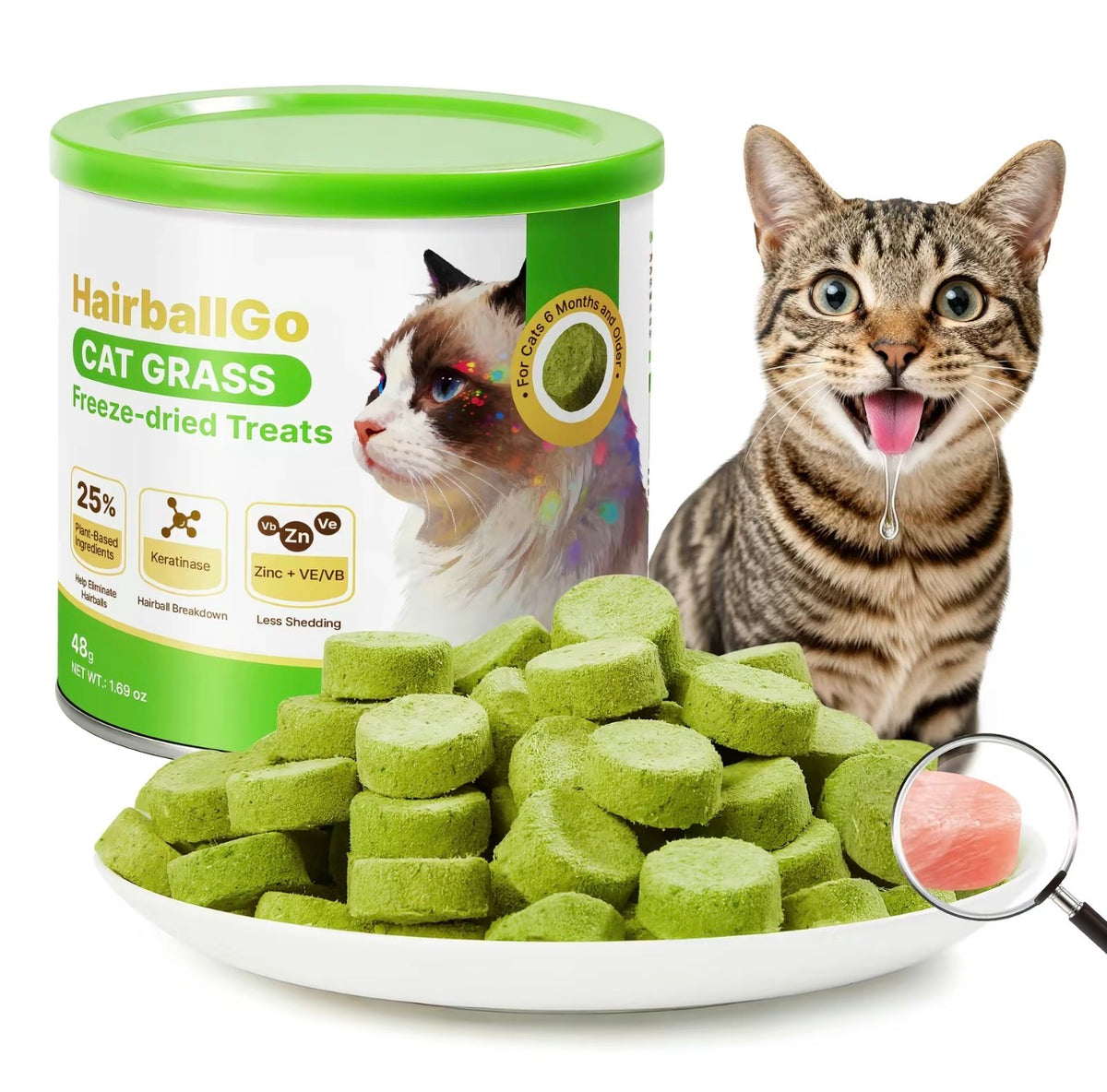 GrassBit Cat Hairball Treats