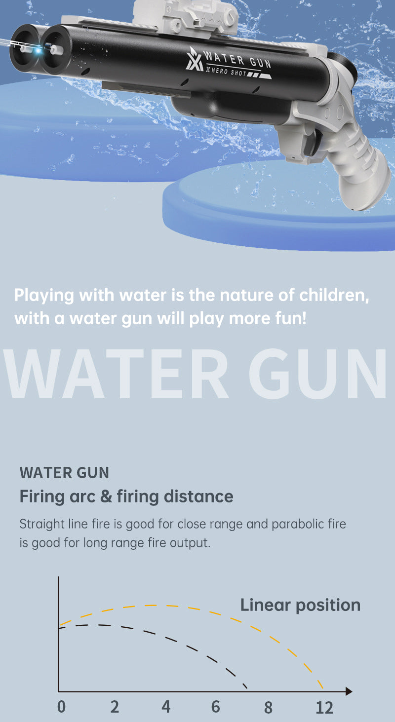 Double tube electric water gun outdoor water play and war toy - V.I.P Digital Presence