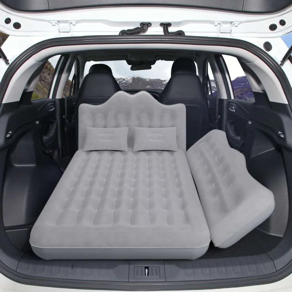 Umbrauto 29.53in/75cm Wide Car Air Mattress – Inflatable SUV, Truck & Van Back Seat Camping Bed with Pump & Pillows, Gray - V.I.P Digital Presence