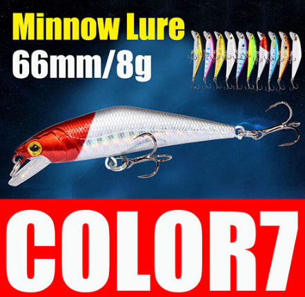 Señuelo de pesca de trucha AFISHLURE Bass Wobblers 66 mm/8 g Minnow Hard Baits Iscas Artificial Pesca Leurre