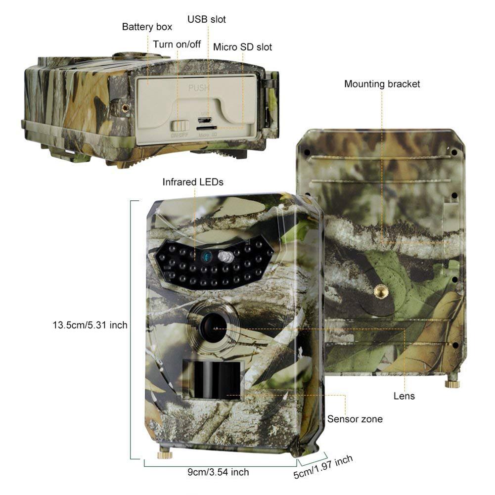 PR100 Hunting Camera Photo Trap 12MP Wildlife Trail Night Vision Trail Thermal Imager Video Cameras for Hunting Scouting Game - V.I.P Digital Presence