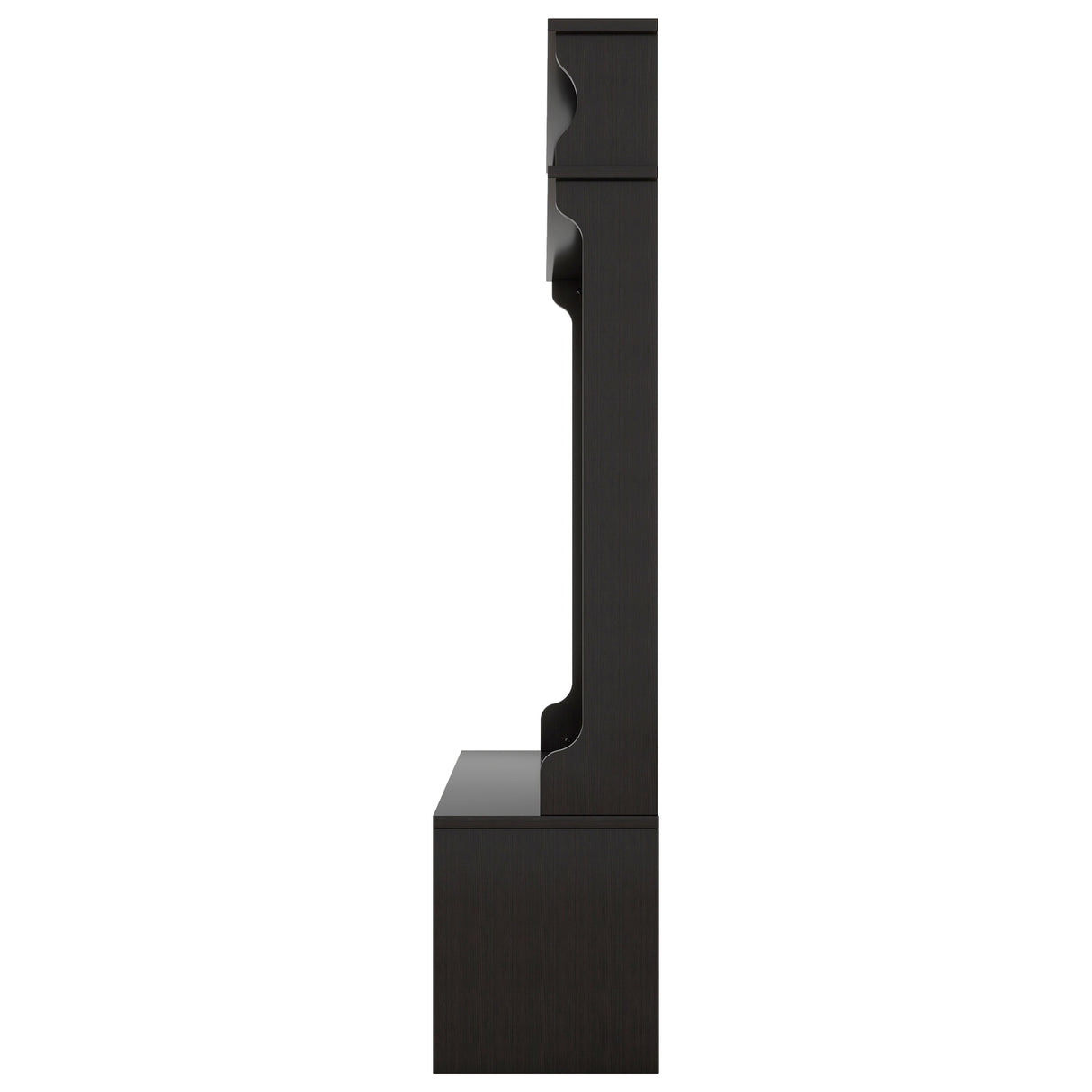 Hall tree with roof rack and storage platform, corridor shoe cabinet with sliding door, clothes hanger with 5 hooks black - V.I.P Digital Presence