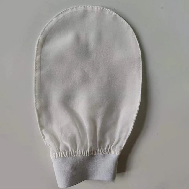 Silk exfoliating face wash and beauty towel, soft and exfoliating, bath and scrubbing, silk bath and face wash gloves - V.I.P Digital Presence