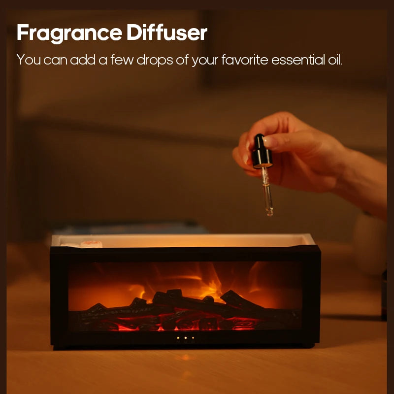 Flame atmosphere humidifier simulation fireplace mute automatic large spray household gifts must be placed - V.I.P Digital Presence