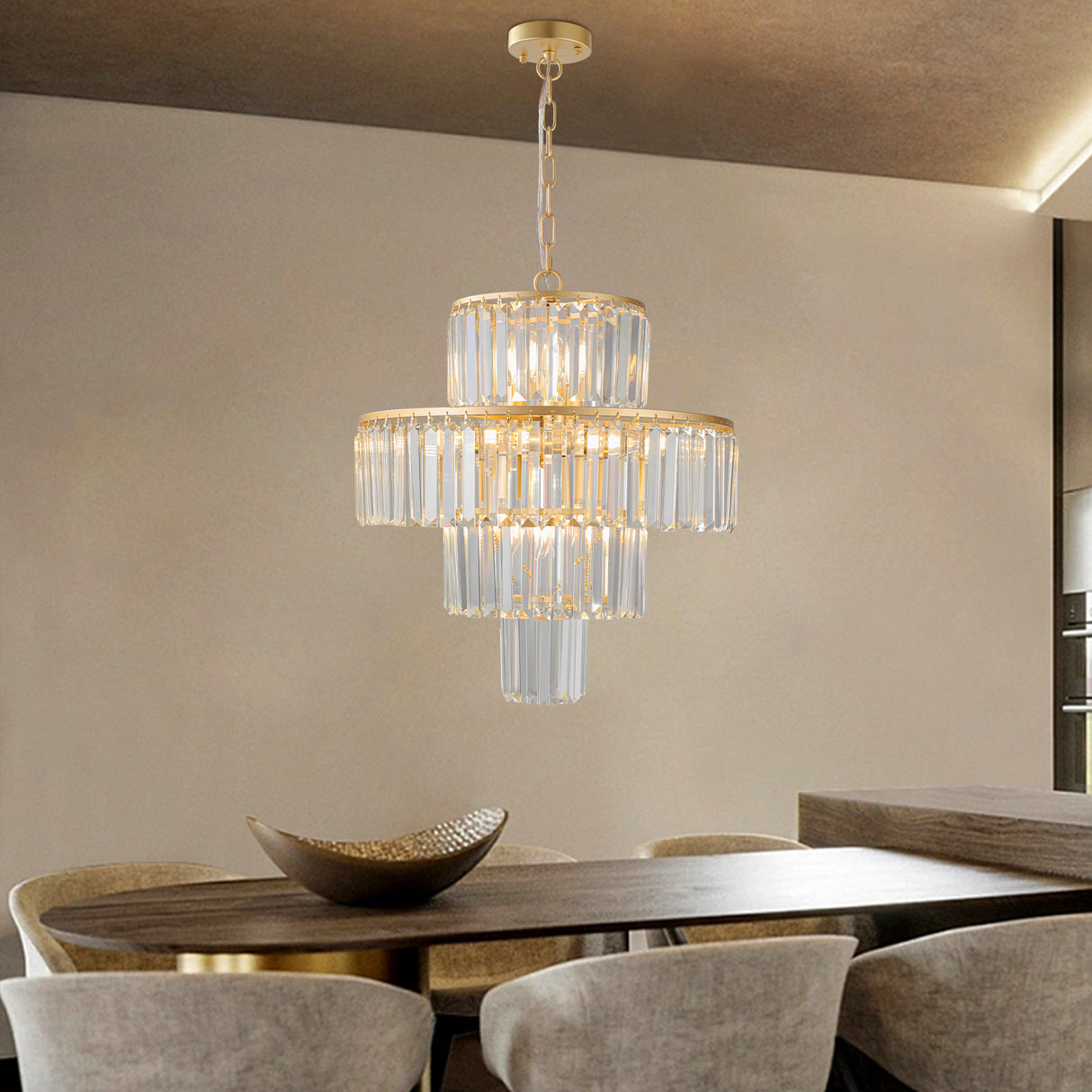 Luxury Crystal Chandelier Modern Chandeliers Lights Fixture Hanging Pendant Light Fixture Dia 19.7 Inch - V.I.P Digital Presence