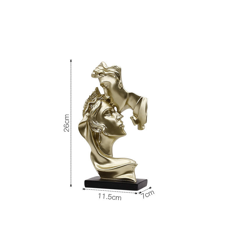 Abstract art couple decoration living room wine cabinet study decoration figure sculpture handicrafts - V.I.P Digital Presence