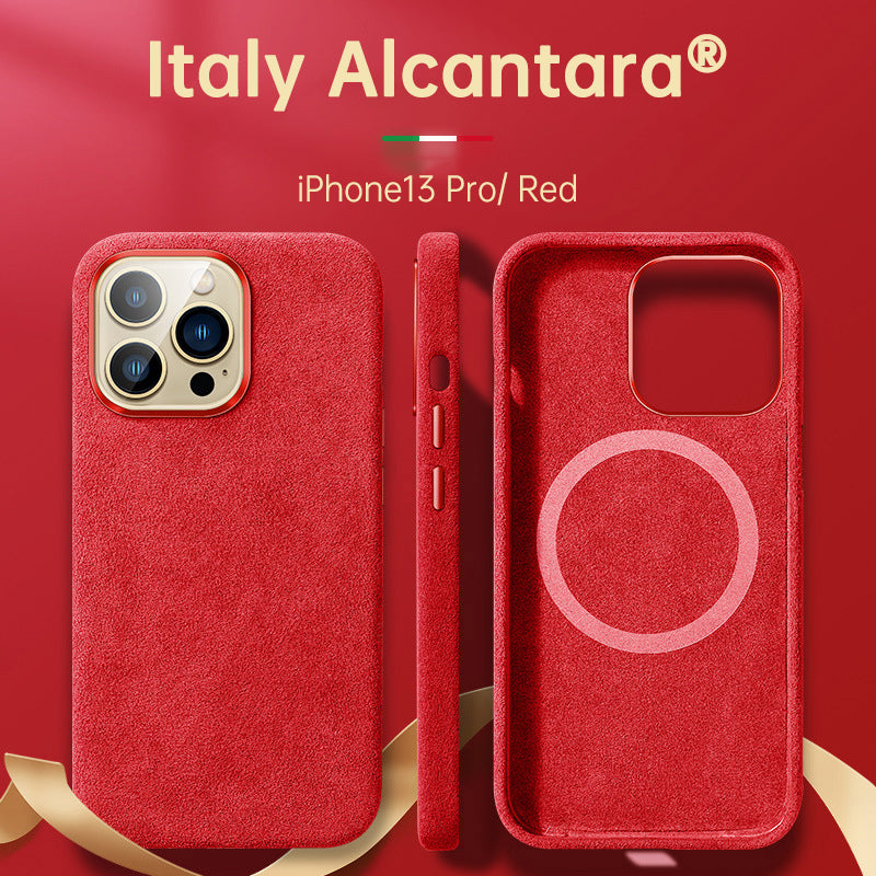 Italian Alcantara Case for iPhone 15 Pro Max Business Leather Phone Back Cover for iPhone 13 Pro Max Magnets - V.I.P Digital Presence