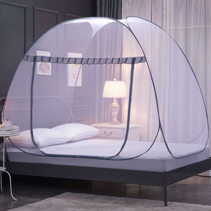 Mongolian bag mosquito net installation-free steel wire bottomless folding single-door magic mosquito net Mosquito net - V.I.P Digital Presence