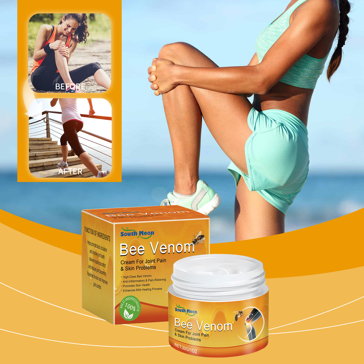 Bee Venom Joint Pain Cream Massage To Relieve Joint Discomfort Knee Lumbar Shoulder And Neck Care Cream - V.I.P Digital Presence