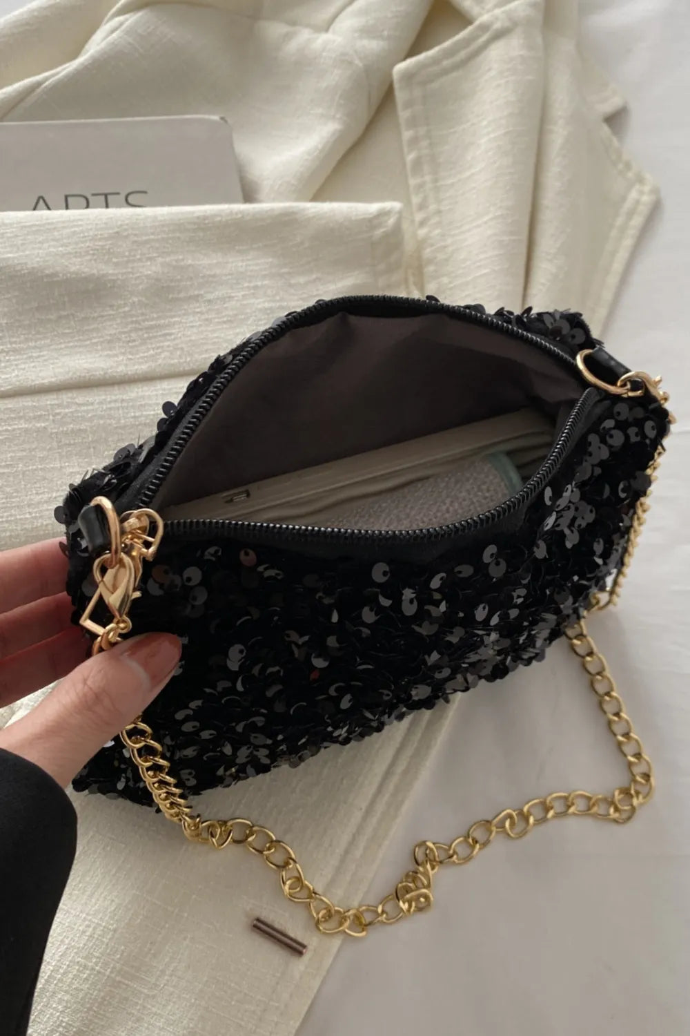Sequin Removable Strap Shoulder Bag - V.I.P Digital Presence