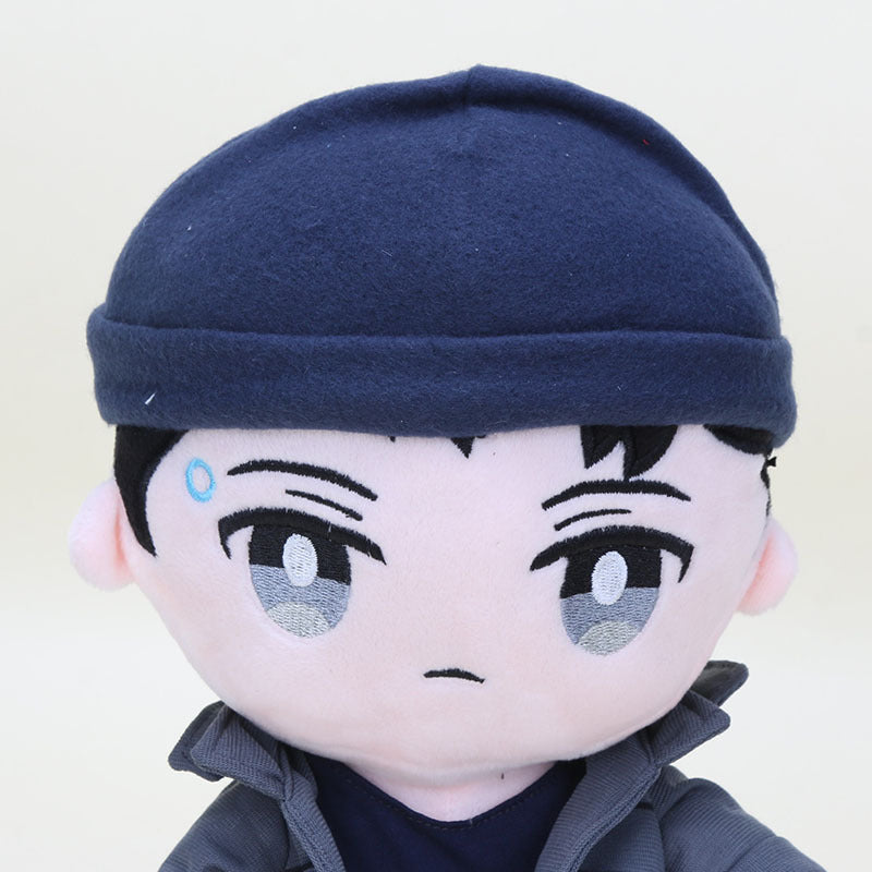 28cm Detroit surrounding Connor sitting doll transformed into human uniform cross dressing cosplay plush doll - V.I.P Digital Presence