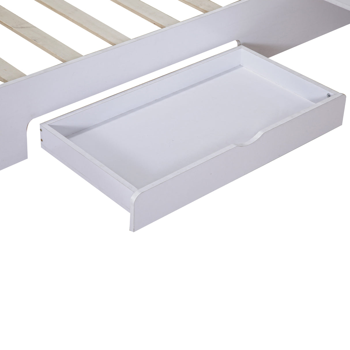 Queen Size Platform Bed with Headboard, Drawers, Shelves, USB Ports and Sockets White