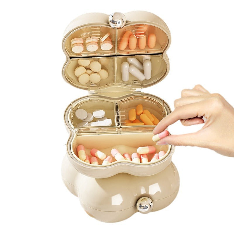 Moisture-proof and dust-proof portable large-capacity compartment storage box for 7 days of medicine - V.I.P Digital Presence