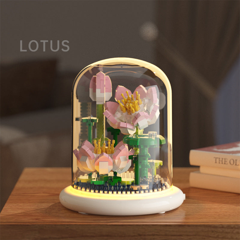 Building block flower simulation sunflower jasmine compatible with a certain high building block model toy - V.I.P Digital Presence