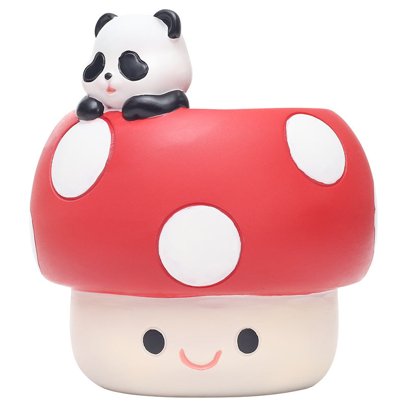 Horticultural Cartoon Creative Fun Mushroom Resin Flower Pot Container Desktop Landscape Potted Flower Utensils - V.I.P Digital Presence