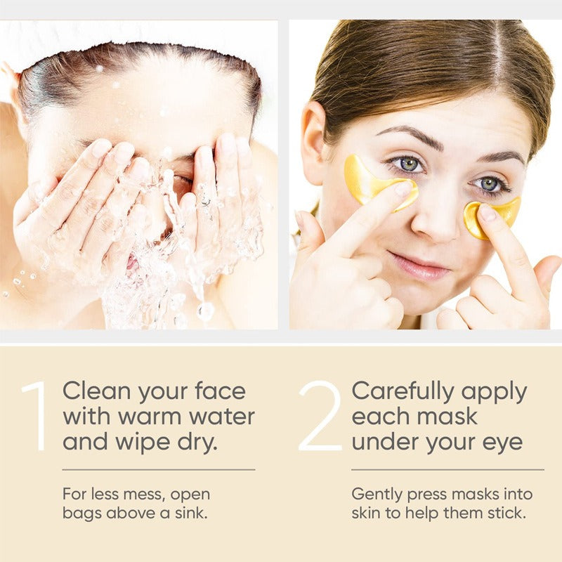 GOLD EYE MASK Gold eye mask to remove eye bags, reduce fine lines and moisturize eye patches - V.I.P Digital Presence