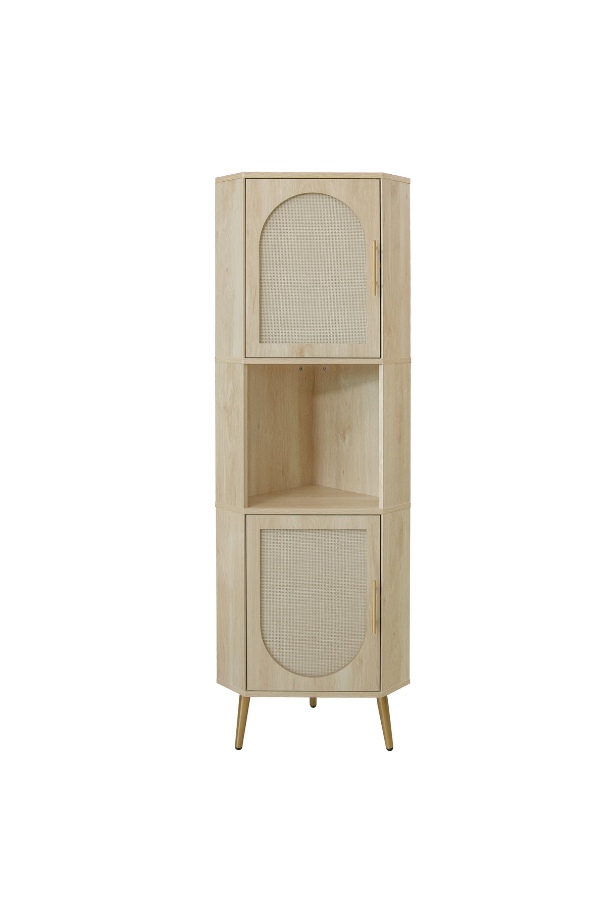 Corner cabinet ,Rattan door,Freestanding Corner Tables For Small Spaces, Corner Shelf Stand For Living Room, Kitchen, Bathroom - V.I.P Digital Presence