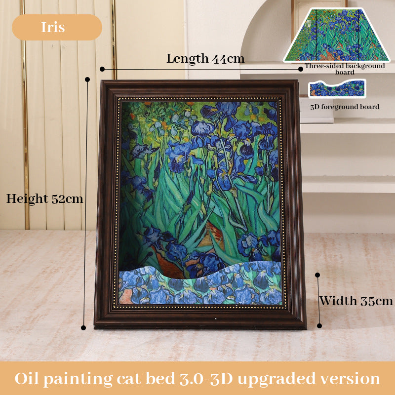 3D Mona Lisa Cat Scratcher with Removable Oil Painting Frame - V.I.P Digital Presence