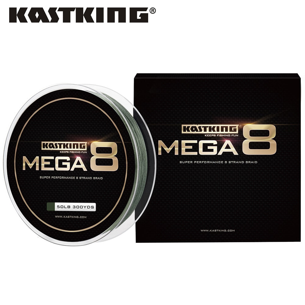 KastKing Mega8 Strong 137M 274M 457M 8 Strand Weaves PE Braided Fishing Line Multifilament 10LB 15LB 20LB 25LB 30LB 40LB 80LB - V.I.P Digital Presence
