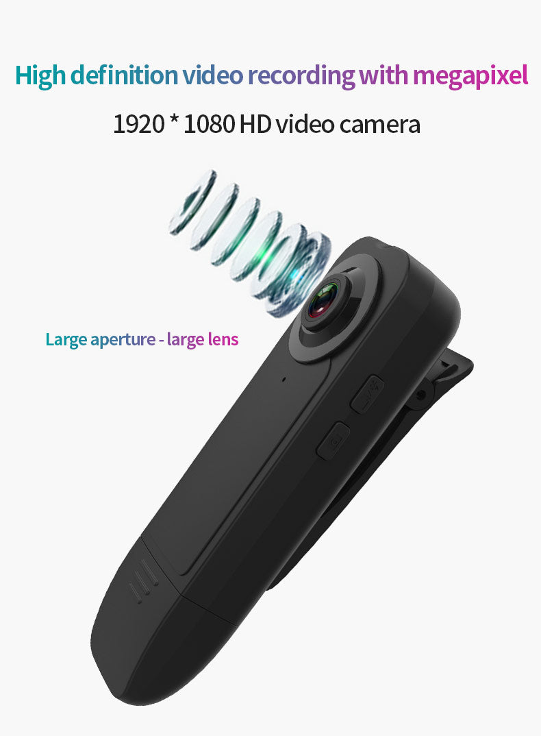 A18 Law Enforcement Recorder Outdoor Sports Conference Field Recorder Portable Back Clip Camera HD Camera - V.I.P Digital Presence