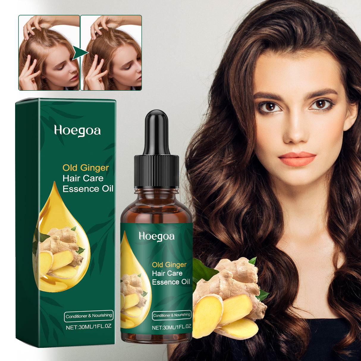 Old Ginger Hair Care Essence Oil, Moisturize Hair Roots Repair Frizzy Knot Supple Strong Thick Hair - V.I.P Digital Presence