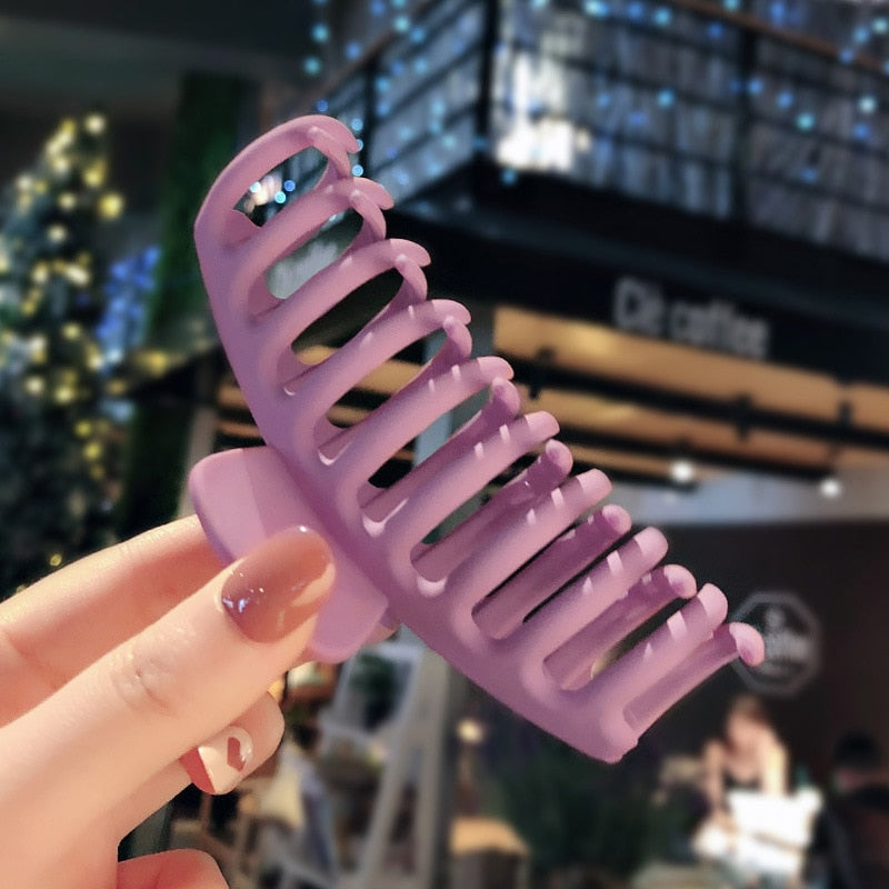 1PC Korean Solid Large Hair Claws Elegant Acrylic Hairpins Barrette Crab Hair Clips Headwear for Women Girls Hair Accessories - V.I.P Digital Presence