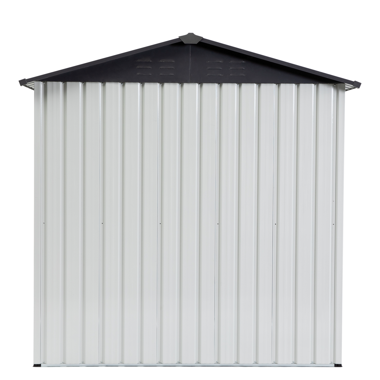 XWT014 Garden Metal Storage Shed Gray White 6x4x6ft outdoor storing tools Rainproof Hinge door version - V.I.P Digital Presence