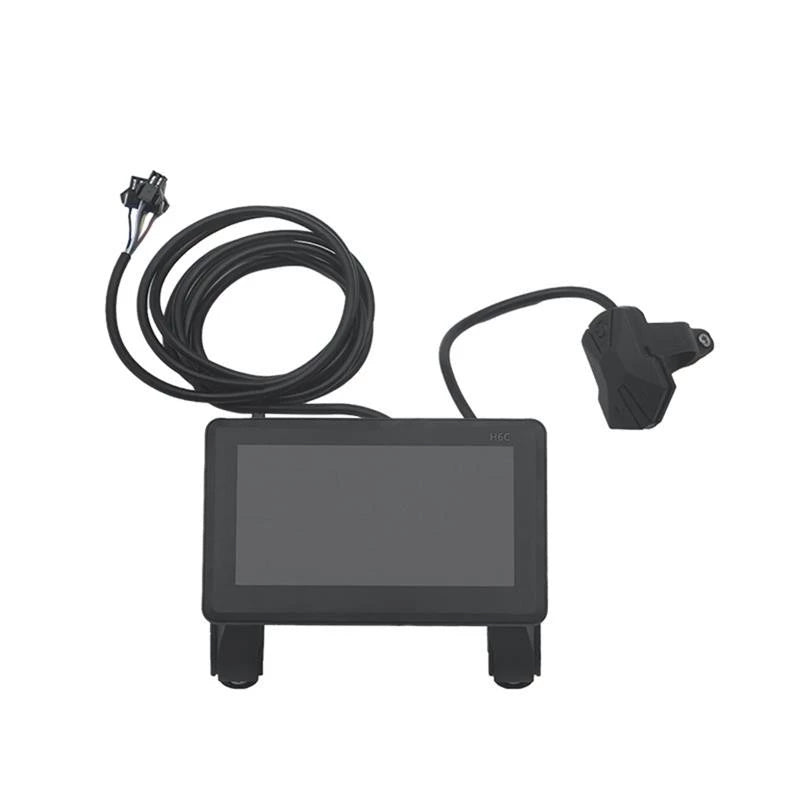 Waterproof color LCD meter H6C for e-bikes, SM/weatherproof connector, smart e-bike screen with USB. - V.I.P Digital Presence