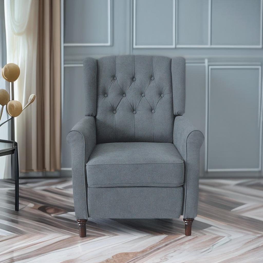 Redde Boo New Design Classic Dark Gray Waterproof Fabric Living Room Pull Button Sofa - V.I.P Digital Presence