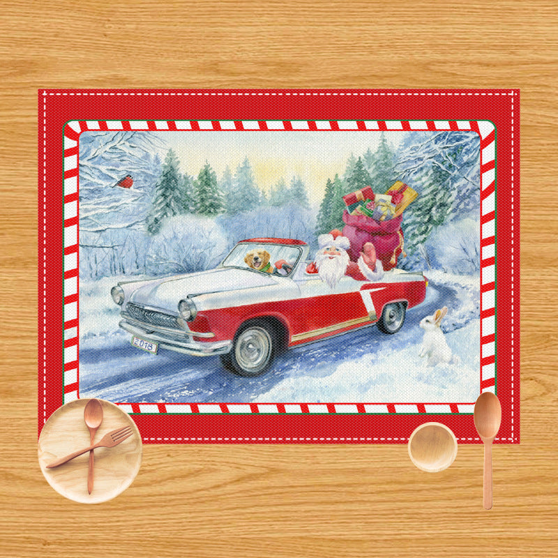 New Christmas dining mat table decoration anti fouling and heat-insulating Western style mat - V.I.P Digital Presence