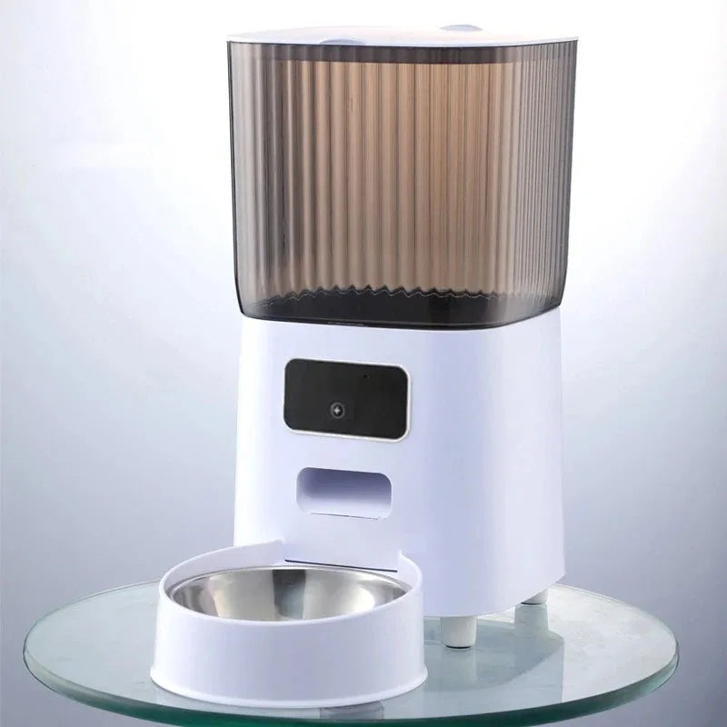5L Double Bowls Smart Automatic Cat Feeder With Camera Cat Dry Food Video Dispenser Pet Smart Voice Recorder Auto Feeder For Dog - V.I.P Digital Presence