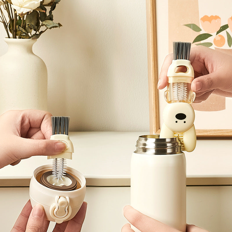 Rabbit cup lid brush four in one insulated water cup brush milk bottle pacifier cup mouth gap cleaning brush - V.I.P Digital Presence