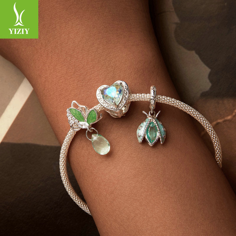 Silver Charm Original Forest Oasis Butterfly Ladybug DIY Bracelet Beads Spring Fresh s925 Pure Silver Beads - V.I.P Digital Presence
